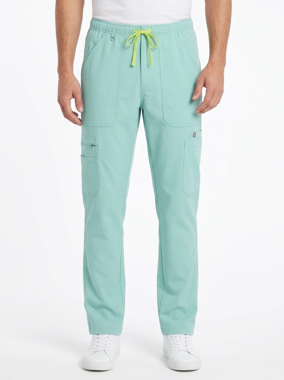 FIGS Men's Cairo Cargo Scrub Pants Teal Aqua XS TM3001 9 Pocket